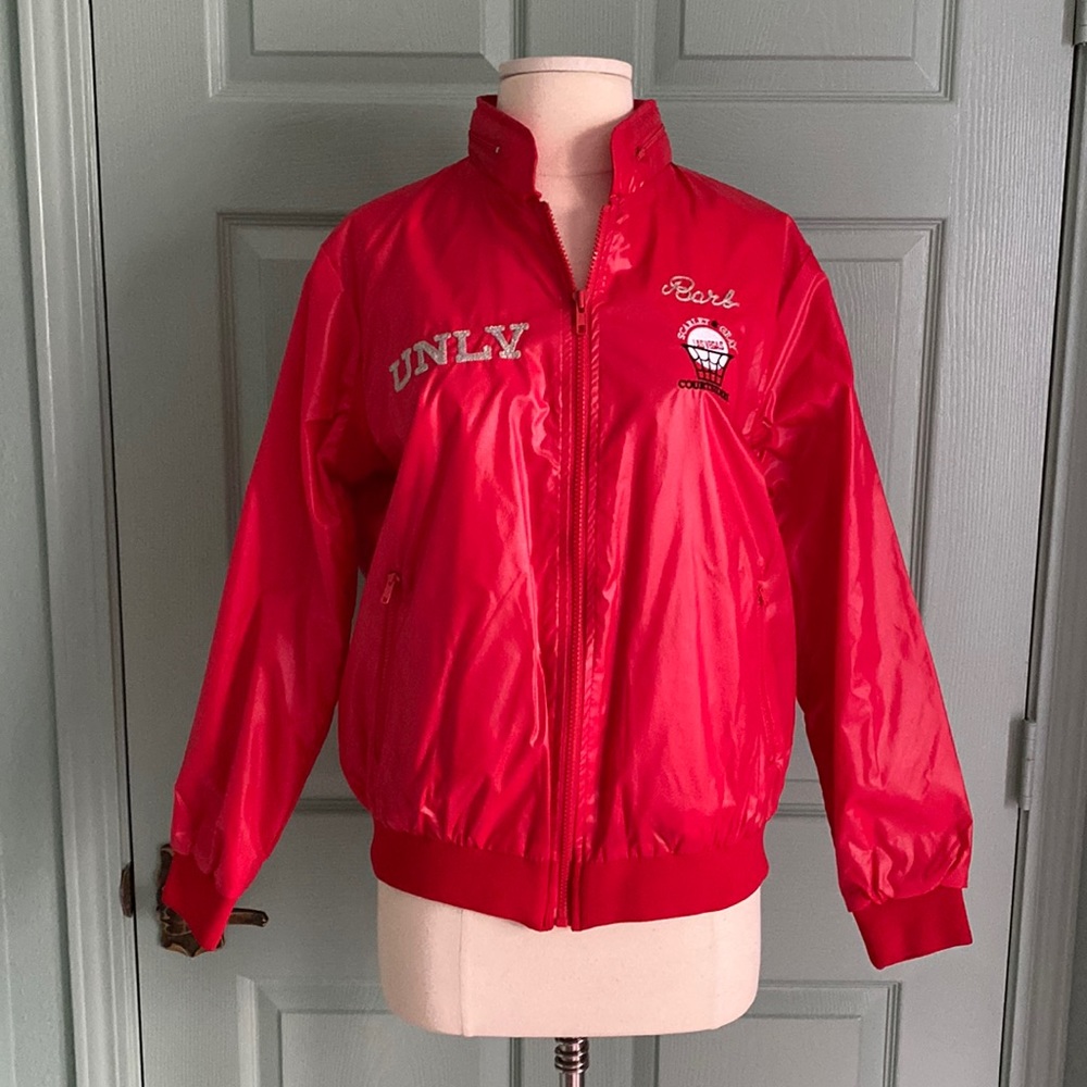 MARCH MADNESS LA MODE genuine vintage 80s UNLV 🏀 sponsors jacket LAS VEGAS
